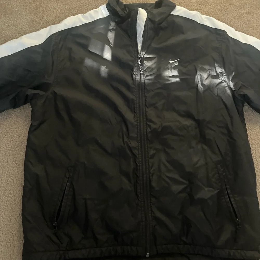 Vintage Nike Windbreaker Full Zip Jacket Black Tag 90s Mesh 3XL